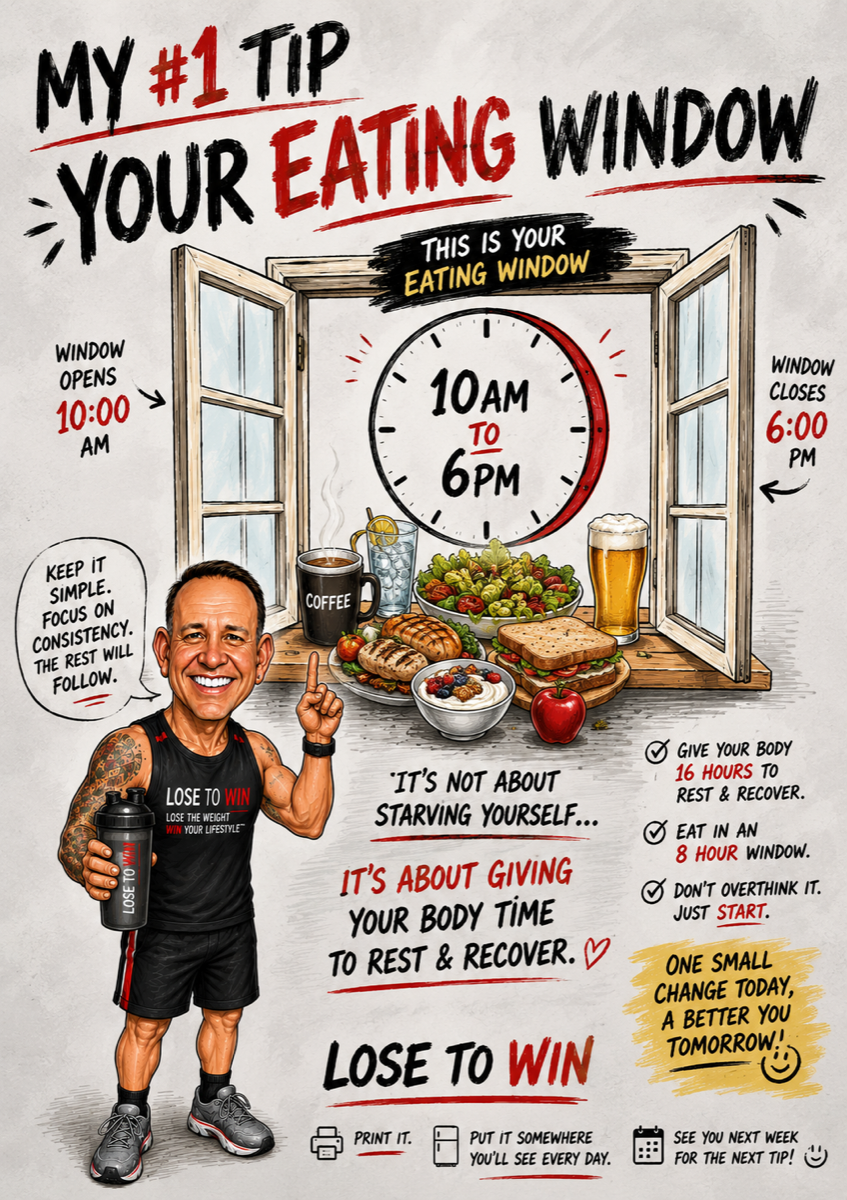 Your Eating Window — Lose To Win Printable Poster