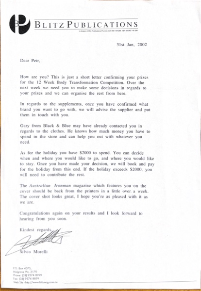 Prize Notification Letter